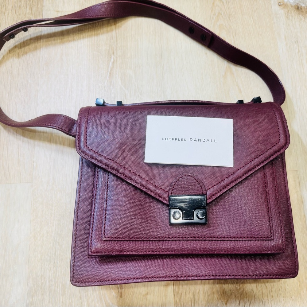 Loeffler Randall Vintage Trendy Burgundy Crossbody Bag